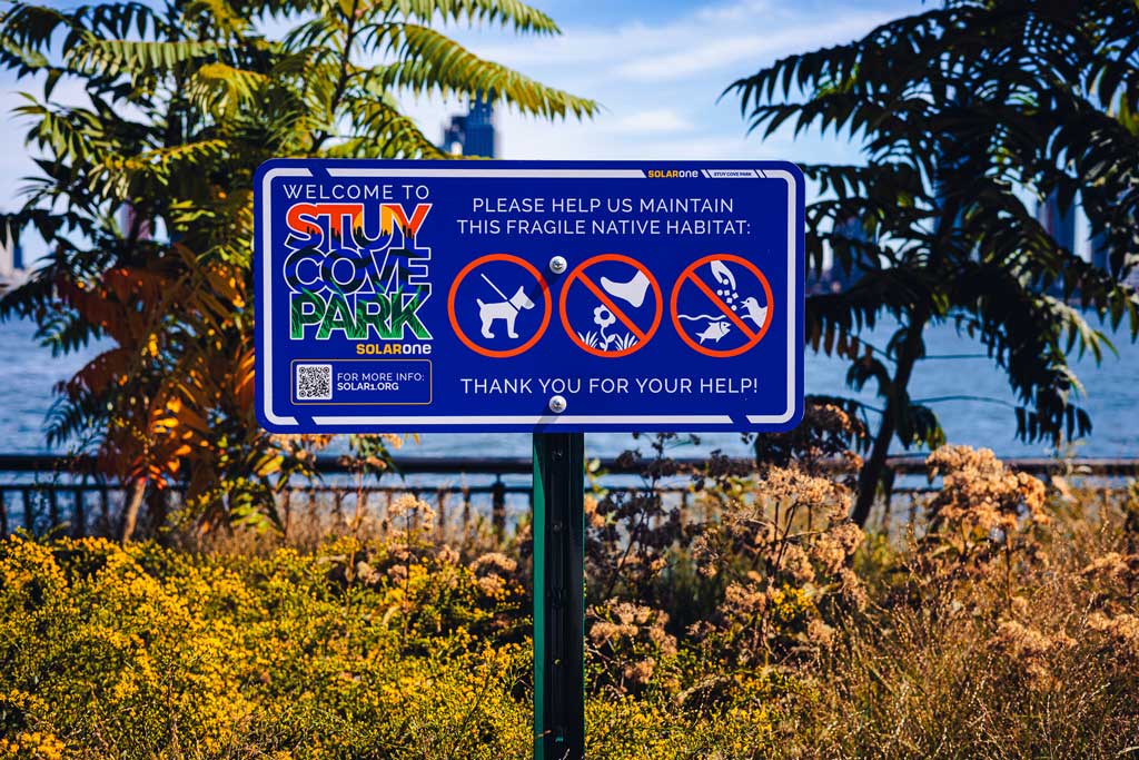 Stuy Cove Park Sign