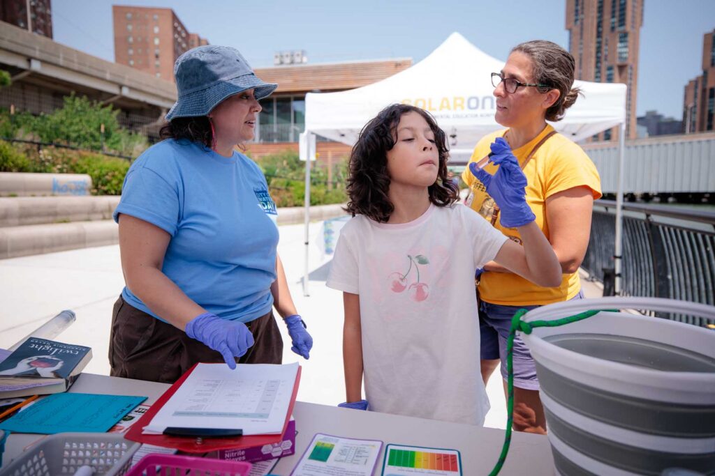 People Plants and Water at Stuy Cove